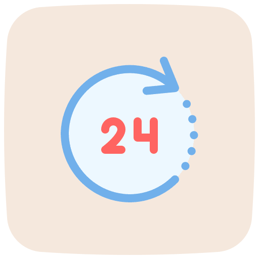 24 hours clock arrow time icon 24 hours clock arrow time icon
