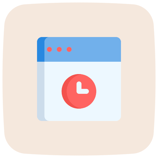 Browser web page time ui icon Browser web page time ui icon