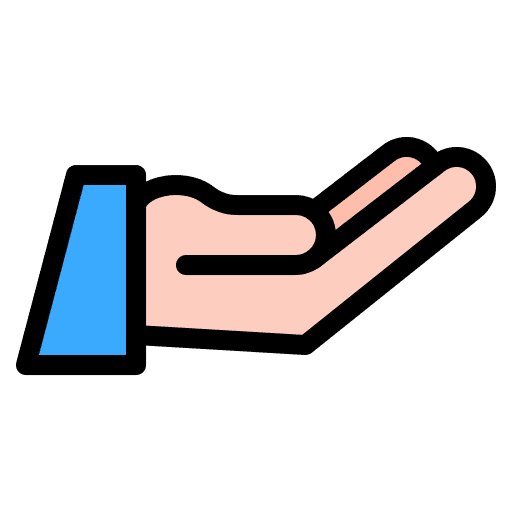 Reciever help hand gesture reciever icon