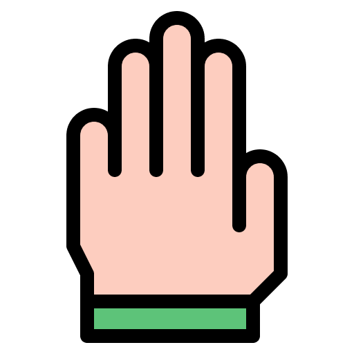 Stop sign hands and gestures hand stop sign icon