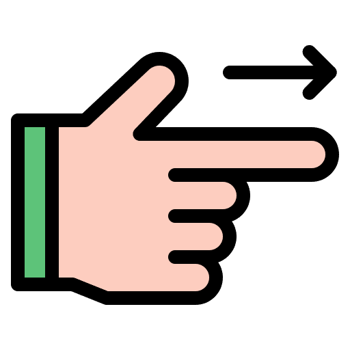 Swipe right swipe right hand gesture sign icon