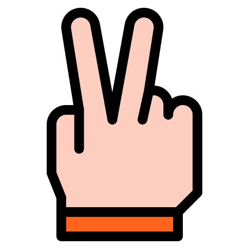 Victory victory sign hand icon