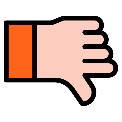 Bad review sign hand gesture thumbs down icon Bad review sign hand gesture thumbs down icon