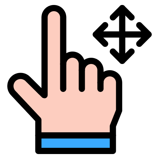 Move move tap hand gesture icon Move move tap hand gesture icon