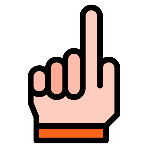 One hand hand gesture pointing icon One hand hand gesture pointing icon