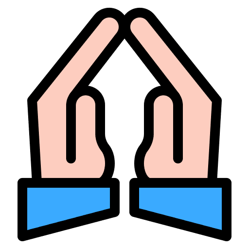 Praying religion sign hands and gestures icon Praying religion sign hands and gestures icon