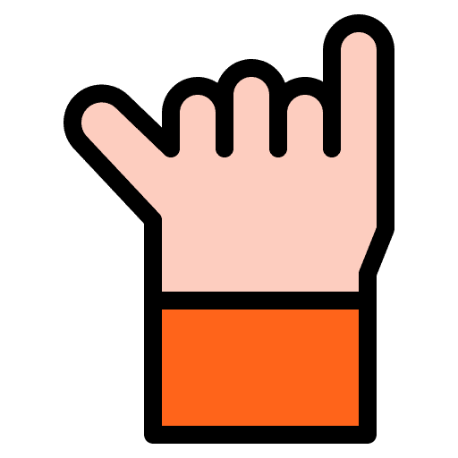 Rock and roll hand gesture sign rock icon Rock and roll hand gesture sign rock icon