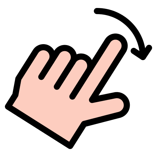 Rotate sign finger rotate icon Rotate sign finger rotate icon