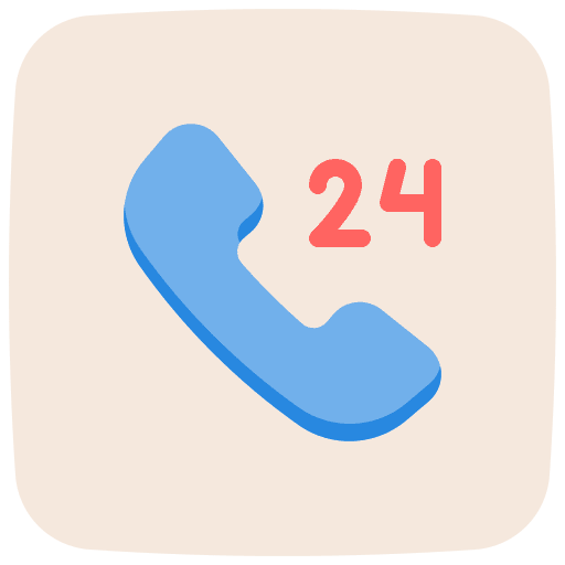 24 hours support phone call call center communications icon 24 hours support phone call call center communications icon