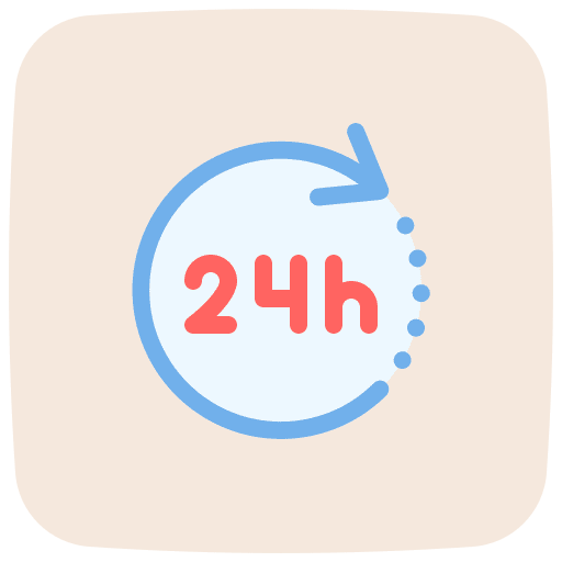 24 hours time and date customer service clock icon 24 hours time and date customer service clock icon