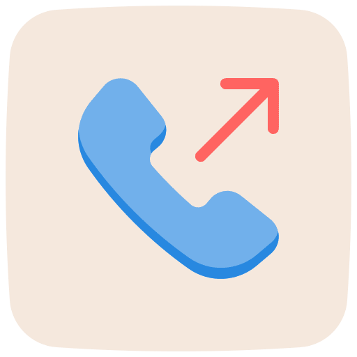 Outgoing call telephone interface communications icon Outgoing call telephone interface communications icon