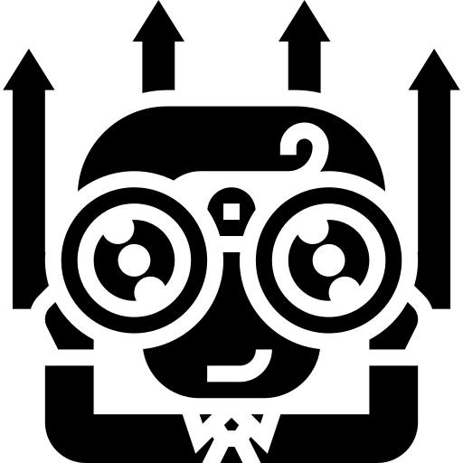 Focus target finance man icon