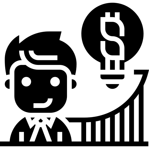 Learning light bulb growth statistics icon Learning light bulb growth statistics icon