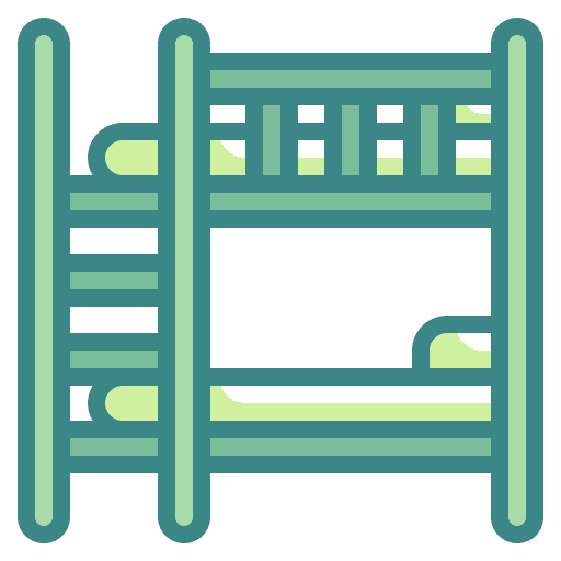 Bunk bed bedroom bed sleep icon