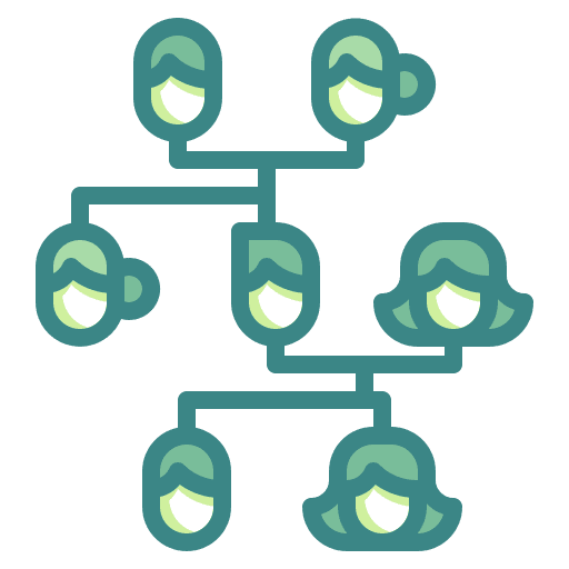 Family tree user ancestry organization icon