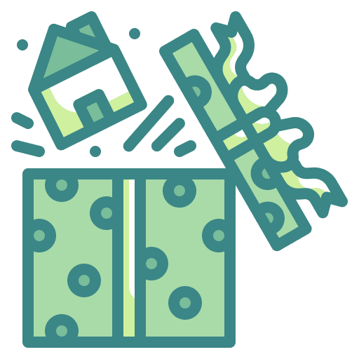 Gift surprise ribbon celebration icon