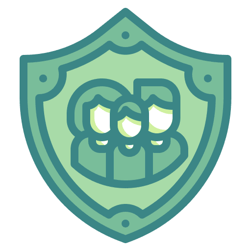 Insurance family shield security icon Insurance family shield security icon