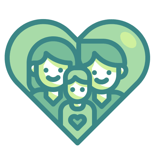 Love heart child family icon Love heart child family icon