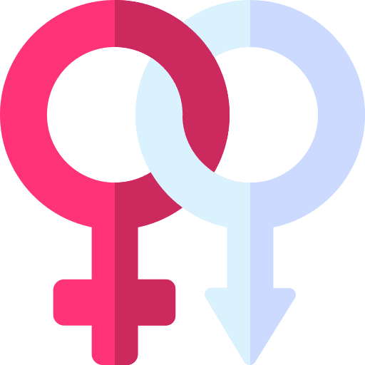 Bigender shapes and symbols sex symbol female icon