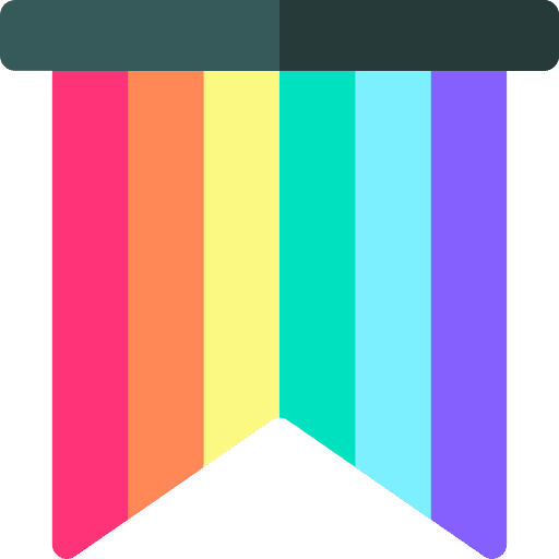 Pride gay lesbian flag icon
