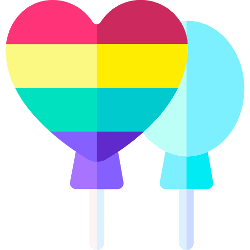 Balloons celebration decoration flag icon