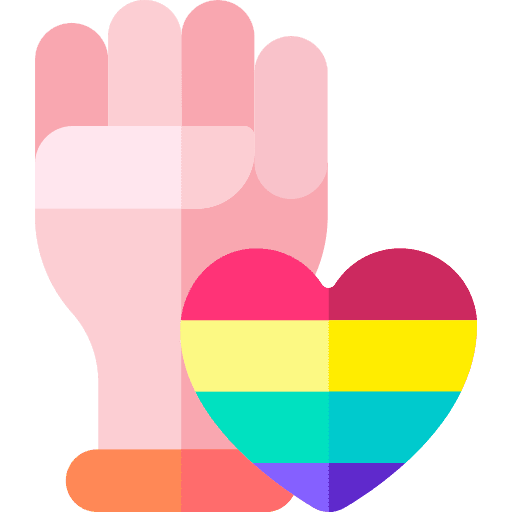 Heart homosexual rainbow culture icon