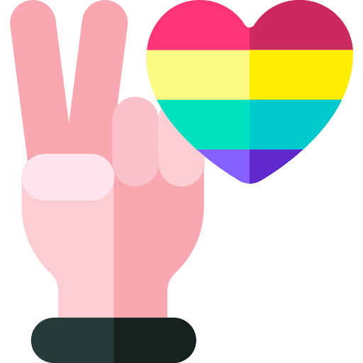 Pride hands and gestures celebration victory icon