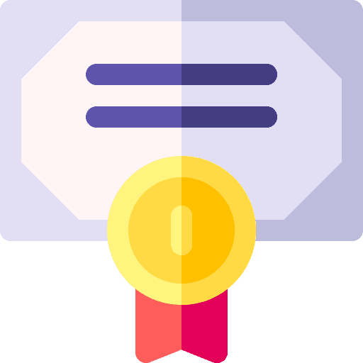 Certificate certification education badge icon Certificate certification education badge icon