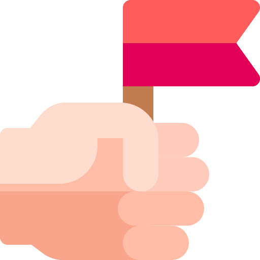 Conquer hand goal achievement icon