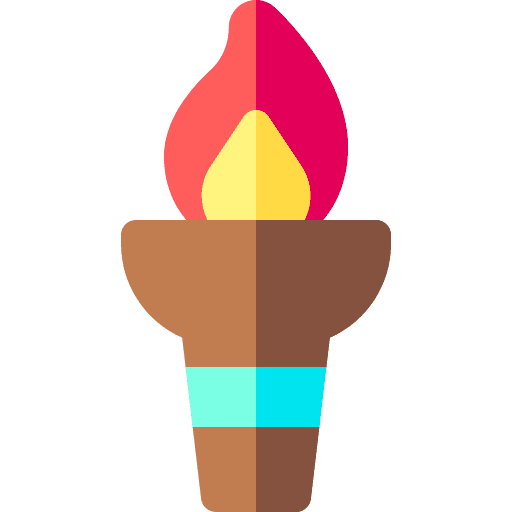 Torch sports and competition olympic flame torch icon Torch sports and competition olympic flame torch icon