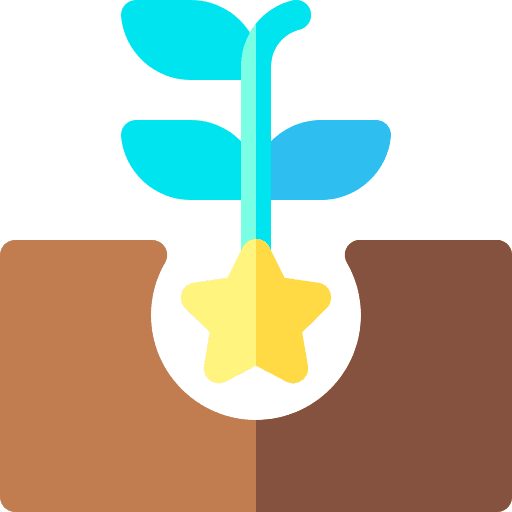 Plant star profit goal icon Plant star profit goal icon