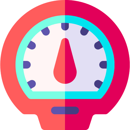 Speedometer measurement performance efficiency icon Speedometer measurement performance efficiency icon