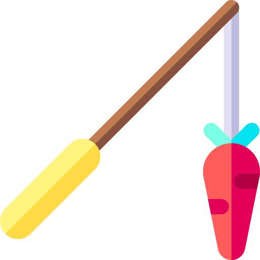 Carrot goal motivation fishing rod icon Carrot goal motivation fishing rod icon