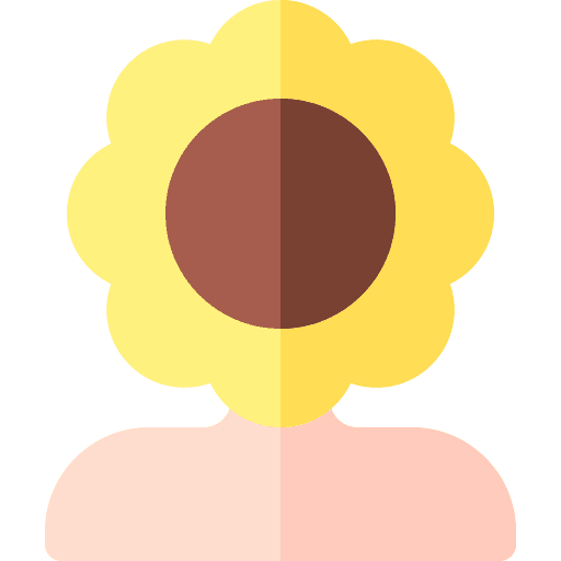 Flower user costume avatar icon Flower user costume avatar icon