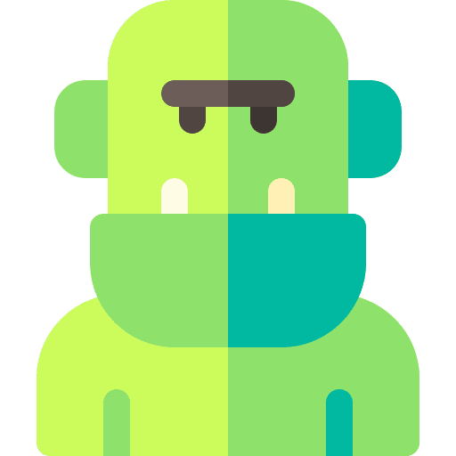 Orc fairy tale character monster icon Orc fairy tale character monster icon