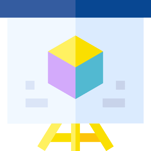 Architecture 3d model architecture board icon
