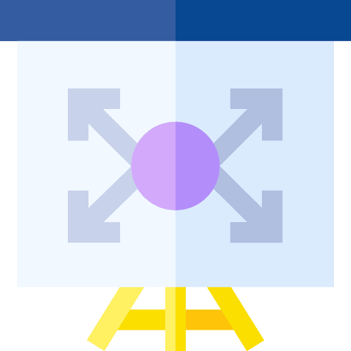 Expansion strategy expansion board icon