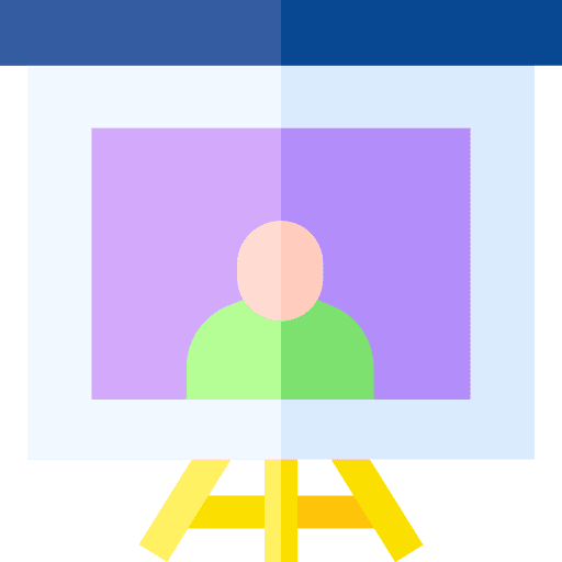 Online conference graph webinar business and finance icon