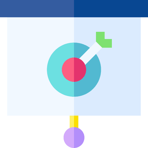 Target business and finance arrow presentation icon