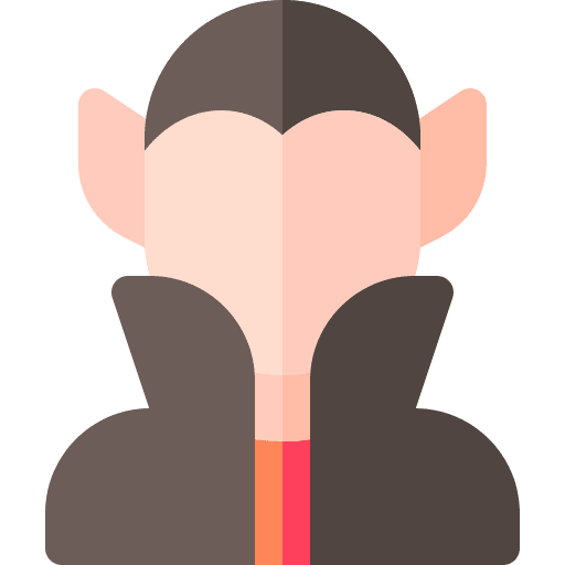 Vampire scary halloween character icon Vampire scary halloween character icon