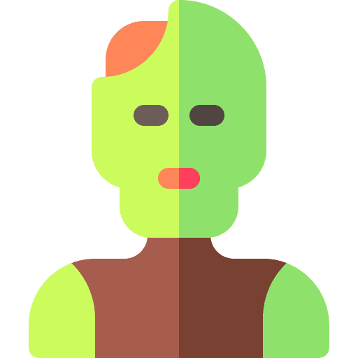Zombie character user spooky icon Zombie character user spooky icon