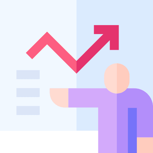 Finance person presentation pitch icon Finance person presentation pitch icon