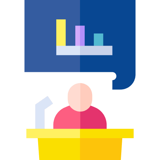 Podium communications presentation conference icon Podium communications presentation conference icon