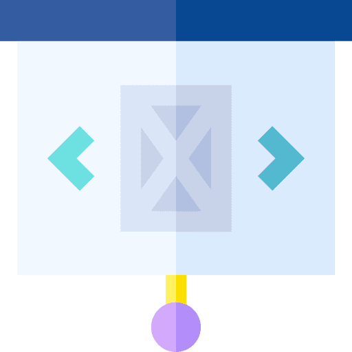 Presentation technology board slideshow icon Presentation technology board slideshow icon