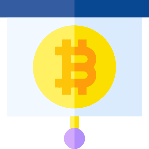 Bitcoin cryptocurrency reporter reporting icon Bitcoin cryptocurrency reporter reporting icon