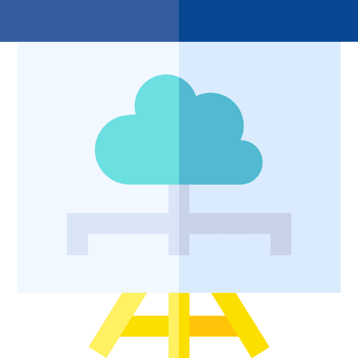 Cloud presentation multimedia option cloud icon Cloud presentation multimedia option cloud icon