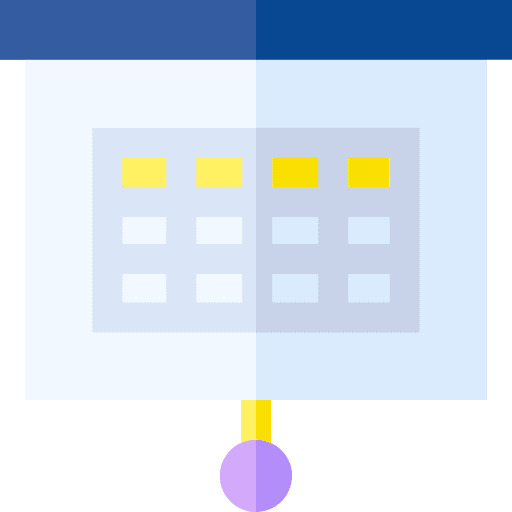 Data table office material business and finance stats icon Data table office material business and finance stats icon