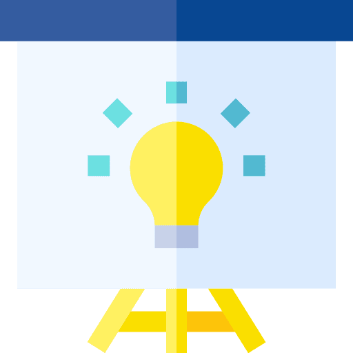 Presentation tip light bulb idea icon Presentation tip light bulb idea icon