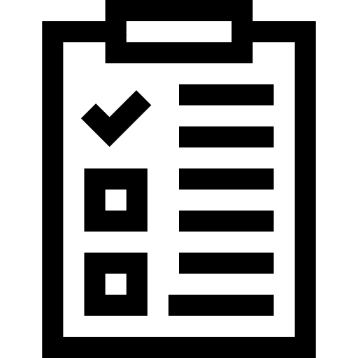 Pass check list exam criteria icon