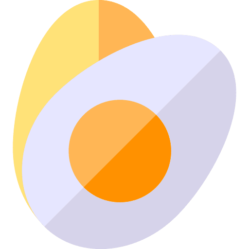Boiled egg protein healthy food egg icon